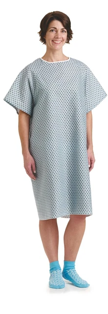 BHmedwear Traditional Patient Unisex Hospital Gown 3 PACK (Star Blue)