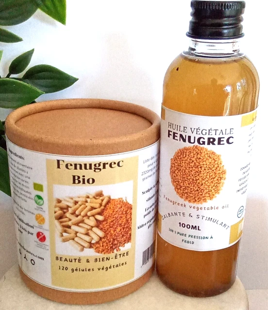 Dual Magique Extrême - Huile + Gélules Pour Volume Fesses, Hanches & Seins (200 Ml + 120 Gélules) - Fenugrec Bio