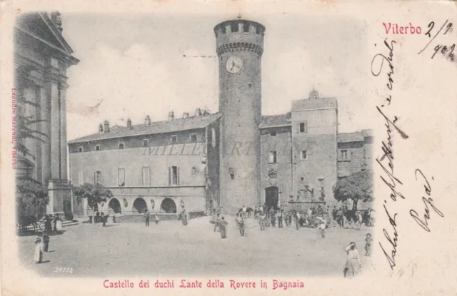 VITERBO - Castello dei Duchi Lante della Rovere in Bagnaia, Cartolina 1902