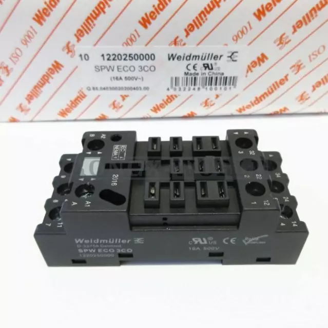 10PC New Weidmuller SPW ECO 3CO 1220250000 16A 500V Relay Socket