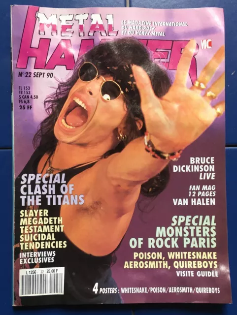 Metal Hammer Magazine N° 22 Aerosmith Clash Of Titans Slayer No Posters 1990