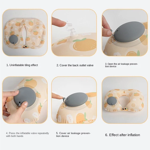 Cartoon Printed U-shaped Pillow Ice Silk Cervical Vertebr Pillow  Outdoor 3