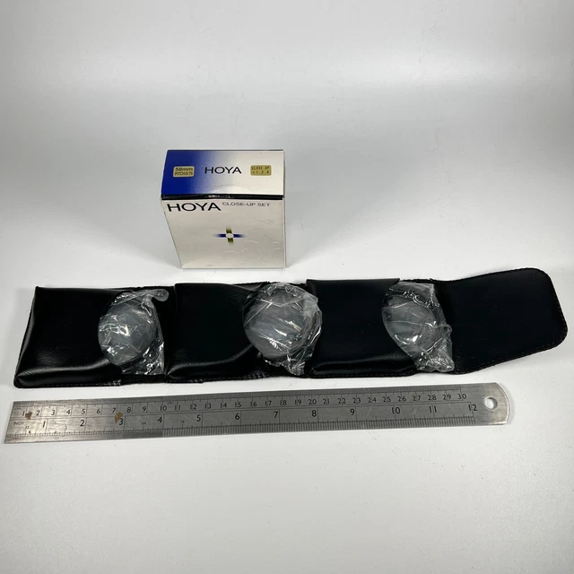 Juego de primer plano Hoya 58 mm +1 +2 y +4 en estuche. BniB sin usar