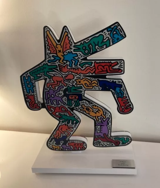 Keith HARING (after) : sculpture en verre acrylique avec COA