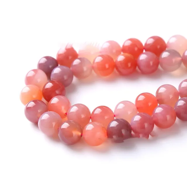 Bracelet à faire soi-même collier bijoux kit perles d'agate cramoisi naturelle