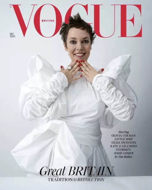 VOGUE UK Magazine OLIVIA COLMAN December 2023 British Fashion Kate Moss Stormzy