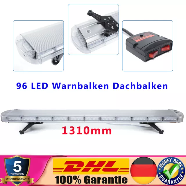 Prime Tech Leuchtbalken, Lichtbalken, Rundumleuchte, Warnleuchte - 12 Volt 96 W