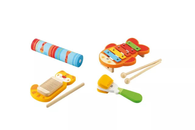 Set Rhythmus & Klang Musikset Holz Instrument Musik Instrumente für Kinder Sevi