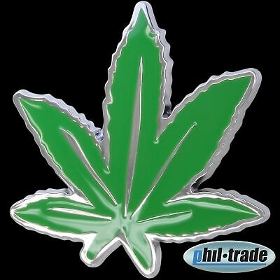 1 Hanf Blatt 8cm grün THC Gras Pflanze Marihuana Aufkleber Tattoo Deko Folie 