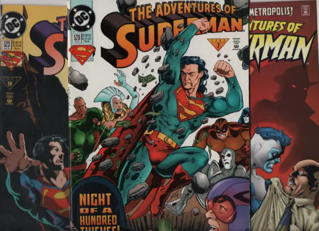 The Adventures Of Superman #520,523,548,588,ANNUAL 8 HIGH GRADE (B5)