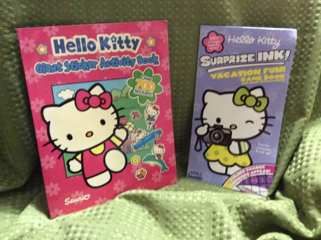 2 pc.Hello Kitty Giant Sticker Activity book& Surprise Ink Vacation book