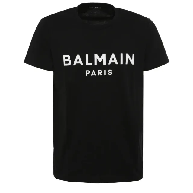 ✅ Balmain Paris T-shirt uomo girocollo TG S-M-L-XL-XXL tshirt Nero Bianco