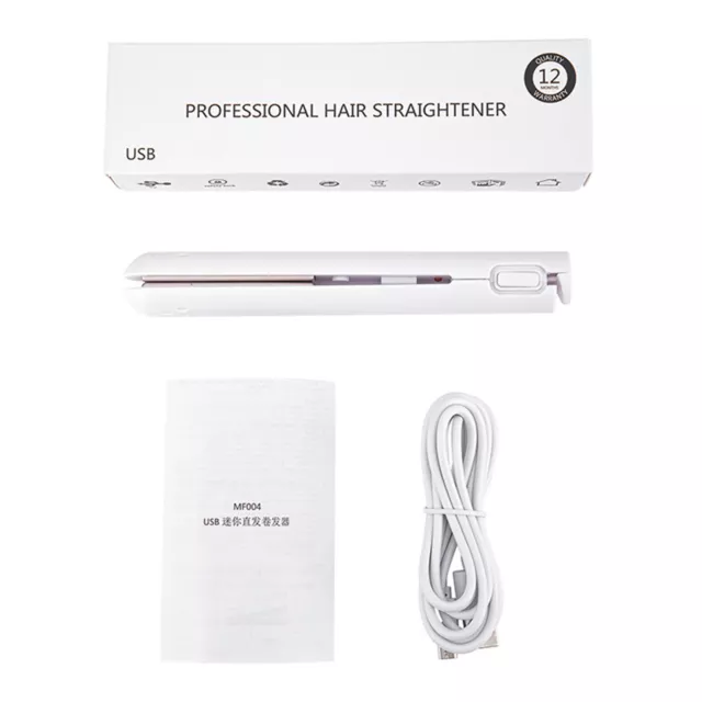 (blanc 10W) Frisoir De Cheveux USB Mini Lisseur De Cheveux Portable