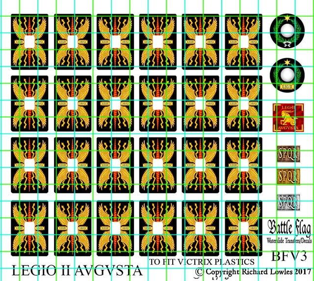 SHIELD DECALS FOR Victrix Early Imperial Roman Legionaries. Legio II ...