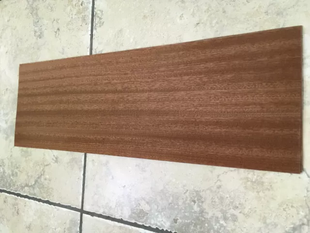 Sapele Ribbon Raw Wood Veneer Sheets 7 x 22 inches 1/42nd Lot 77