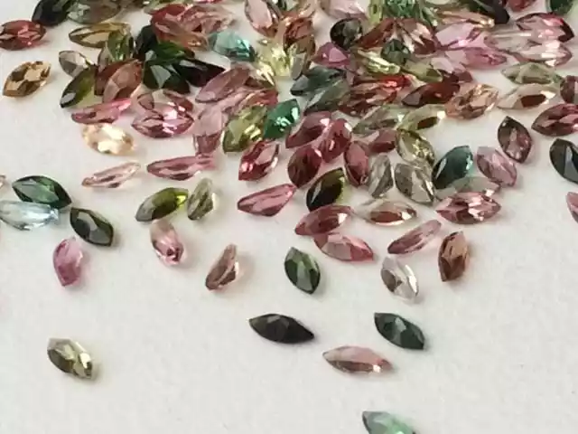 3x6mm Multi Tourmaline Marquise Forme Coupe Pierres pour Bijoux (2Cts 10Cts)
