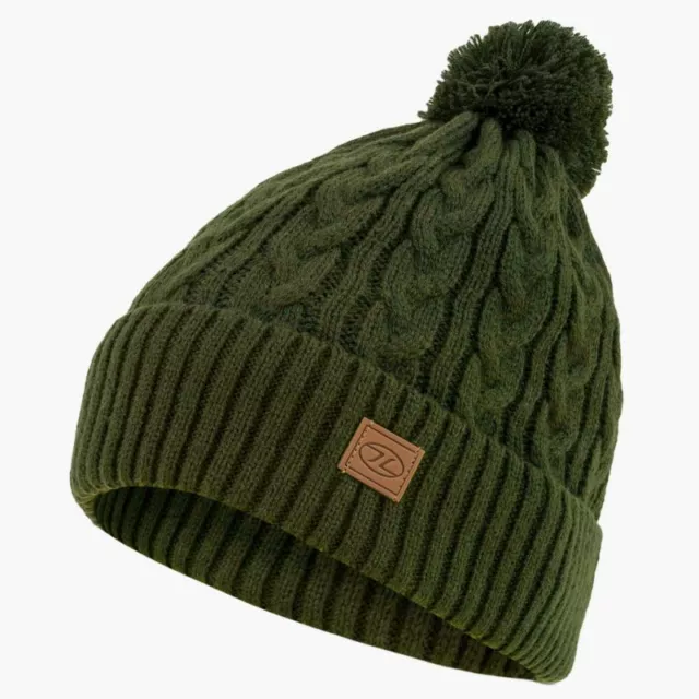 Highlander Beira Lined Bobble Hat Warm Winter Hat, 6 Colours