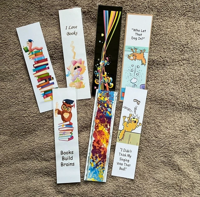 3 x Handmade Laminated Bookmarks Suitable For All Children & Funny