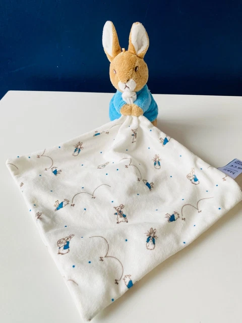 Peter Rappig M&S NEW BEATRIX Potter Retired Blue Mix Peter Rabbit Comforter/Blankie ...