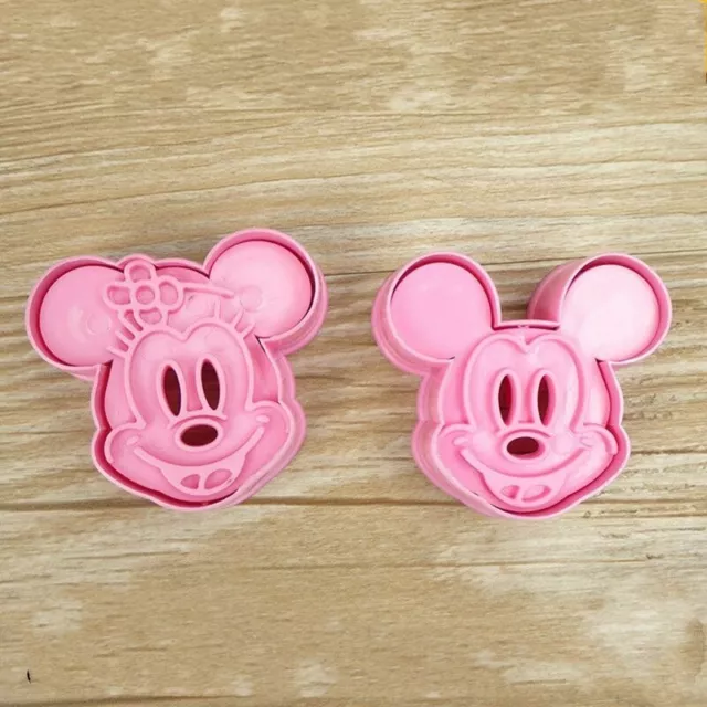 Minnie & Mickey Mouse Keksausstecher Backen Schablone Form 2er Set UK VERKÄUFER