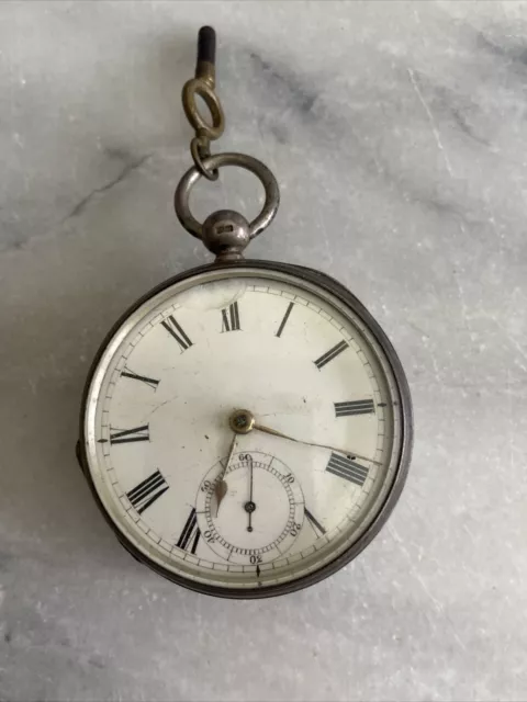 Solid Silver Waltham Pocket Watch Circa 1831 Birmingham 109.8g