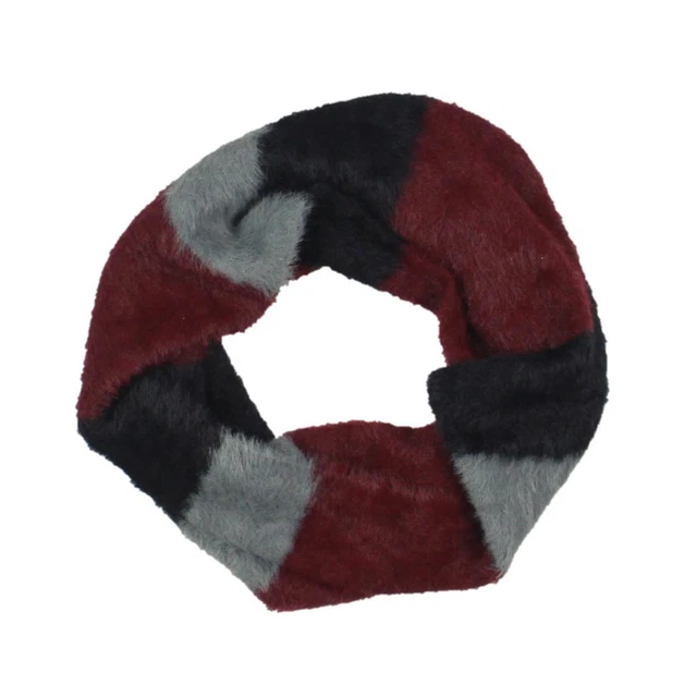 BCX Womens Purple Striped Warm Infinity Scarf O/S  1550