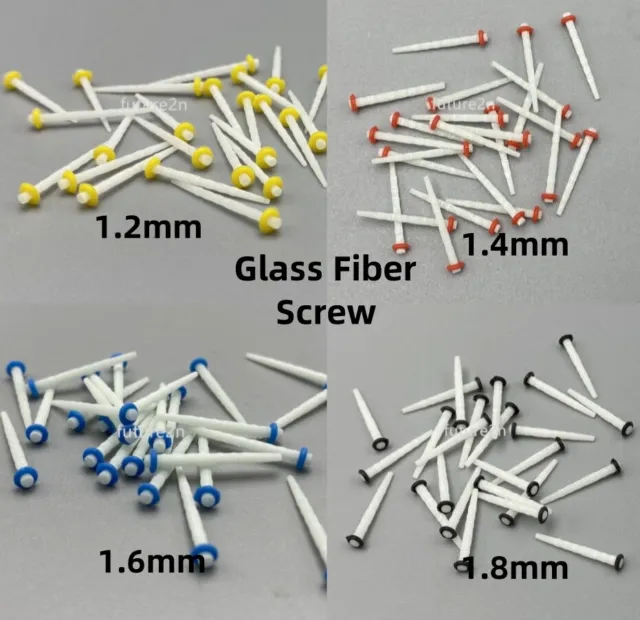 Dental Glass Fiber Screw Post Teeth Restorative Refill 1.2 1.4 1.6 1.8mm Posts