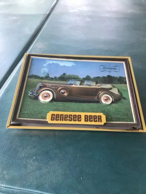 Vintage Genesee Beer  & Ale Shadow Box Light Up Sign Fishing Bass & Lure