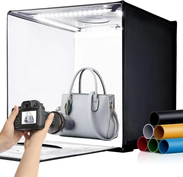 16" LED Photo Studio Light Box Portable Folding Photography Shooting Tent Kit