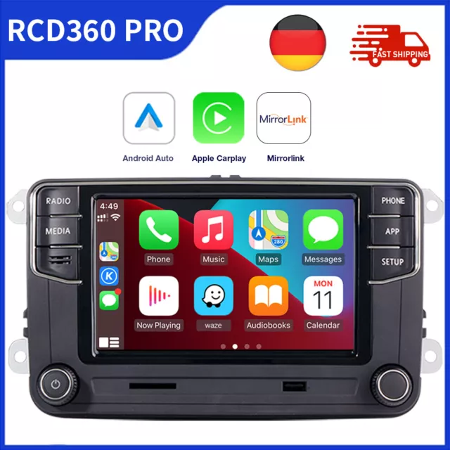 RCD360 PRO Autoradio Carplay Android Auto Für VW Golf 5 6 Jetta MK5 MK6 Tiguan