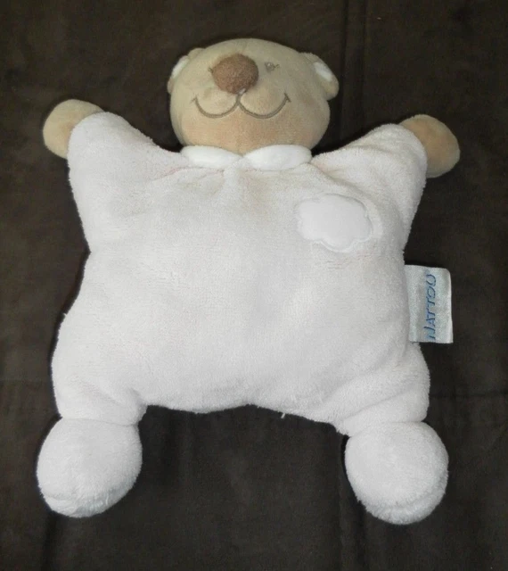 S6 / doudou ours rose semi plat nuage NATTOU grelot