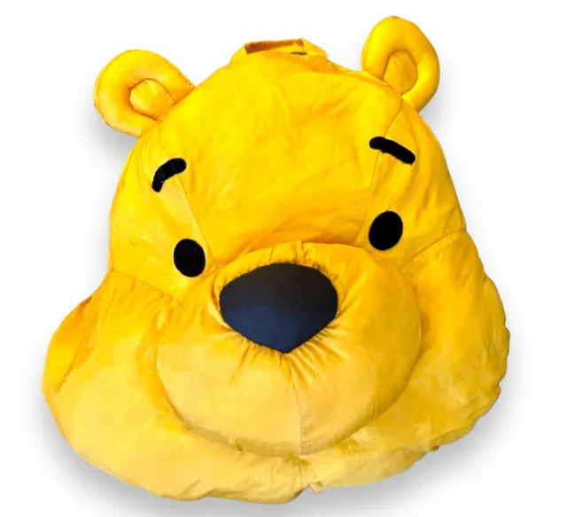 Vtg Disney Winnie Pooh Head Face Puffalump Hanging Pillow Plush by Play Nylon