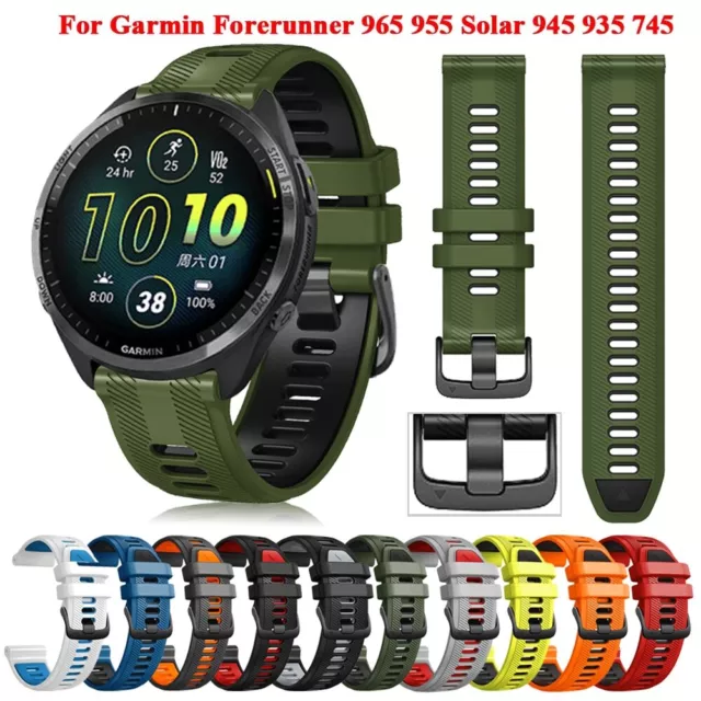 Sports Silicone Strap For Garmin Forerunner 965 955 Solar 945 935 745 Watch Band