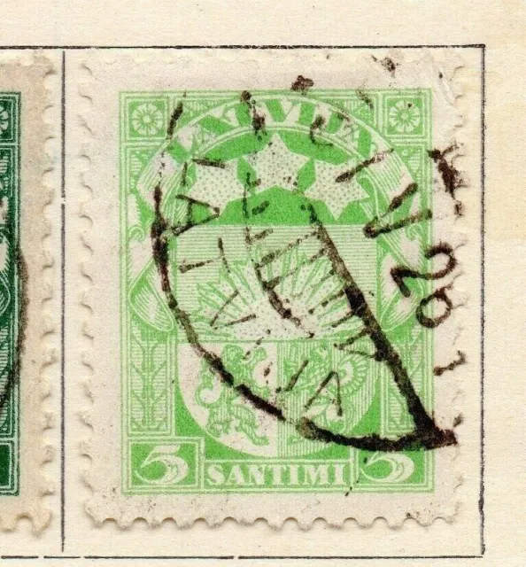 Latvia 1923-24 Early Issue Fine Used 5s. 170636