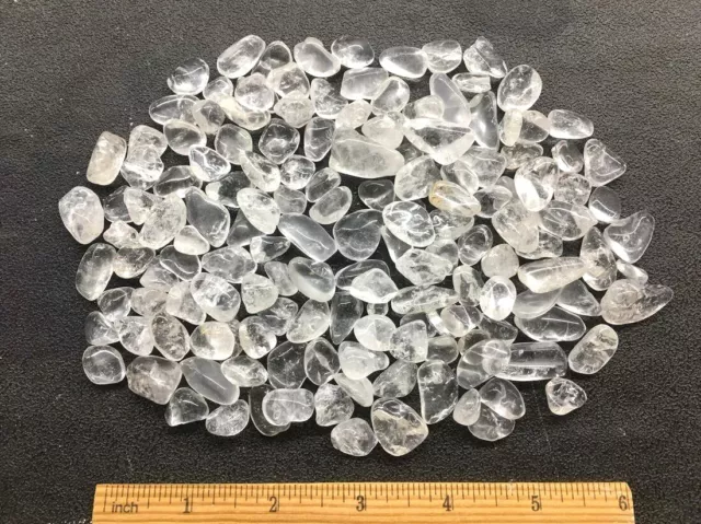 1/2 LB Bulk Natural Clear Quartz Crystal A Grade Small Tumbled Healing Stone