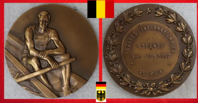 Rudern Rowing Medaille Medal * I. Prix Regates Internat. Ostende Belgien 1960