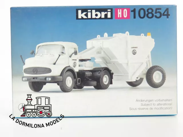 KIBRI 10854 H0 CAMION MERCEDES BENZ con REMOLQUE MANTENIMIENTO DE CARRETERAS  -