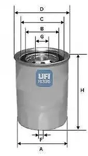 Filtre à Carburant UFI 24.409.00 : Filtre à Carburant Pas