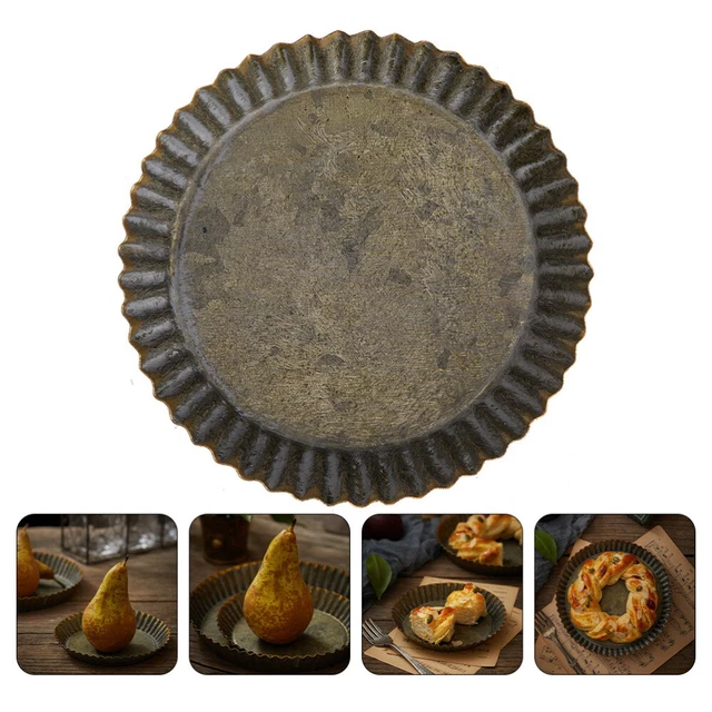 1 pieza bandeja para servir de metal plato decorativo para servir plato de metal para baño