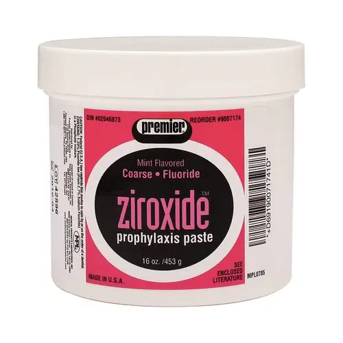 Premier Dental 9007174 Ziroxide Prophy Paste with Fluoride Mint Coarse 1 Lb Jar