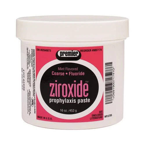 Premier Dental 9007174 Ziroxide Prophy Paste with Fluoride Mint Coarse 1 Lb Jar