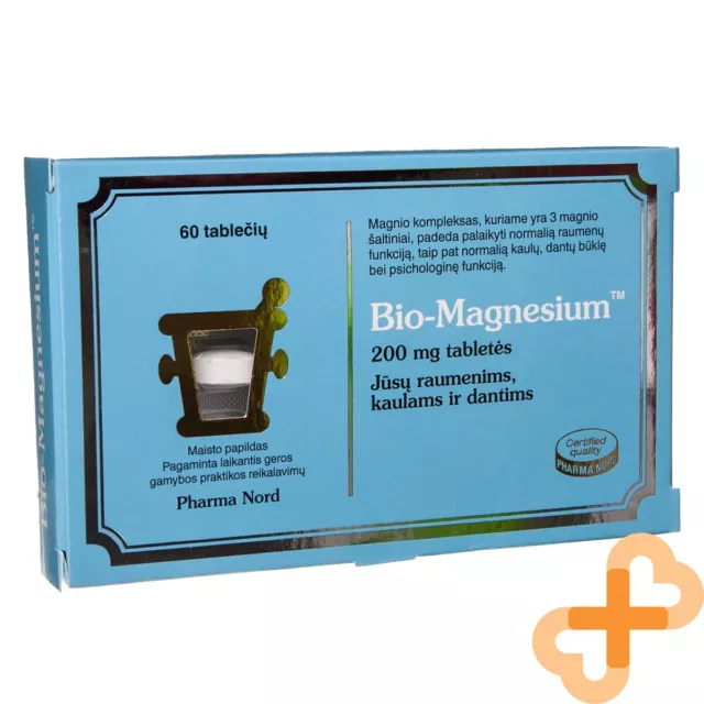 PHARMA NORD Bio-Magnesium 200 mg 60 Tablets for Muscles Bones Teeth Supplement