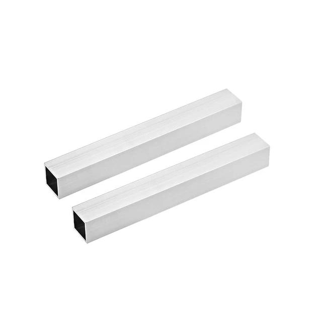 6063 Alluminio Rettilinea Tubo Quadrato 25mmx25mmx1.2mm 200mm Lunghezza 2pz