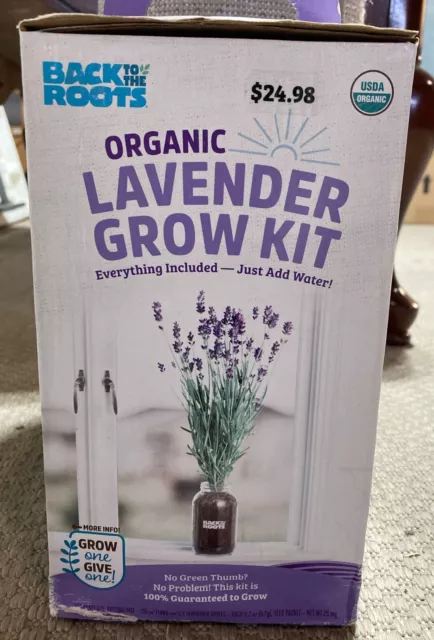 Back To The Roots Organic Lavender Grow Kit . Everything Included. New/Unopened.