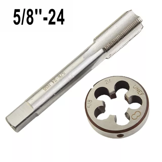 Robust HSS 5/8" 24 UNEF Thread Tap and Die Set for Cast Iron and Carbon Steel