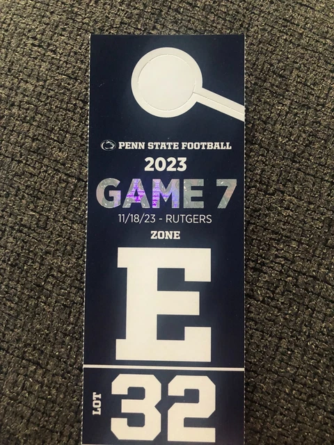 Penn State vs Rutgers Parking Pass 11/18/23 Lot 32