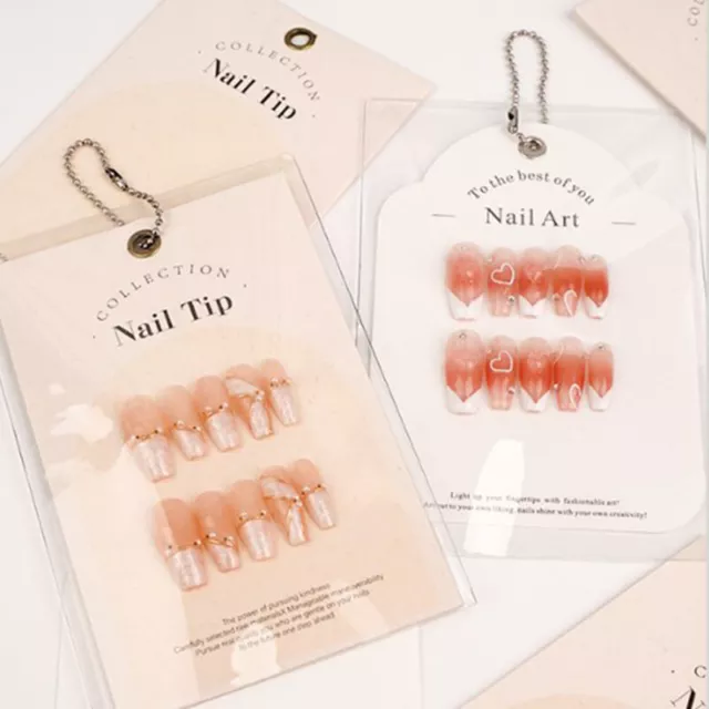 Nail With Packaging Display Cardboard Fake Nails Card For Press On Nails