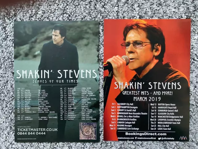 *WOW LOOK* RARE SHAKIN STEVENS CONCERT (UK) TOUR' A5 Flyer's New