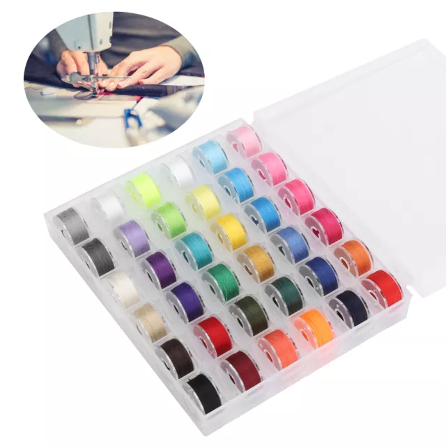Color Bobbins 36 Grids Boxed Practical Bobbin With Sewing Thread Replacement