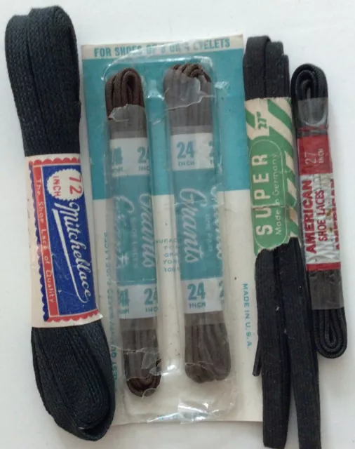 Vintage Shoelaces, Lot Of 4